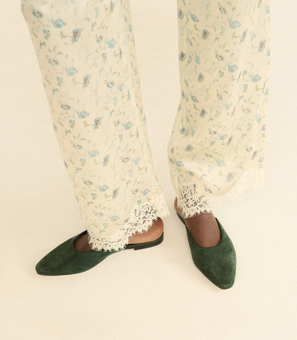 Adair Slide -- Dark Pine Suede